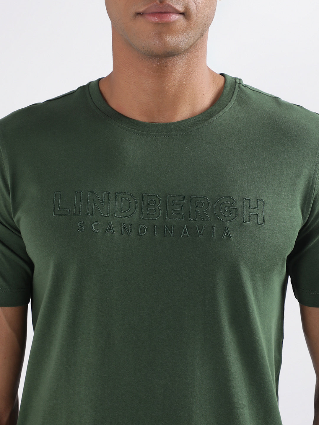 Lindbergh Green Logo Relaxed Fit T-Shirt