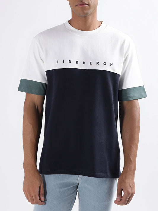 Lindbergh Off White Logo Oversize Fit T-Shirt