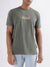 Lindbergh Olive Logo Relaxed Fit T-Shirt