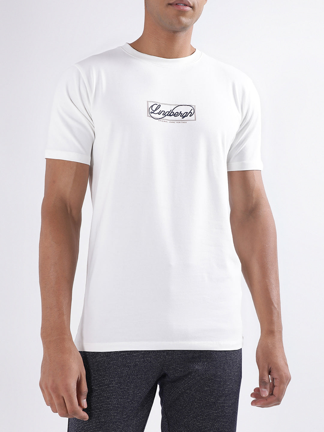 Lindbergh Off White Relaxed Fit T-Shirt