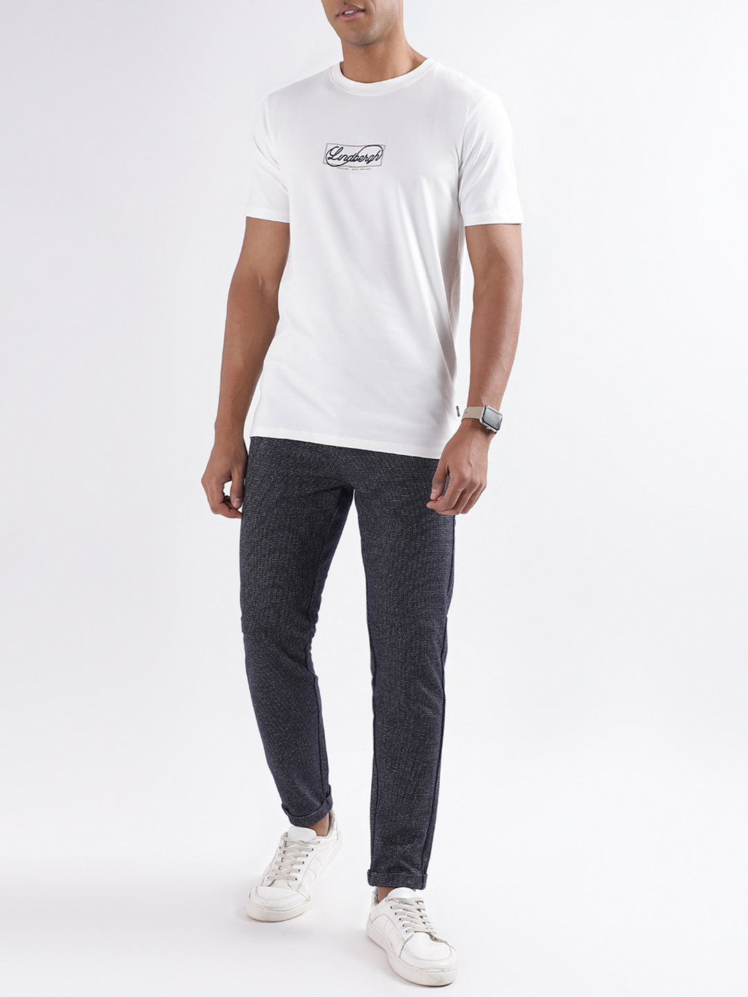 Lindbergh Off White Relaxed Fit T-Shirt