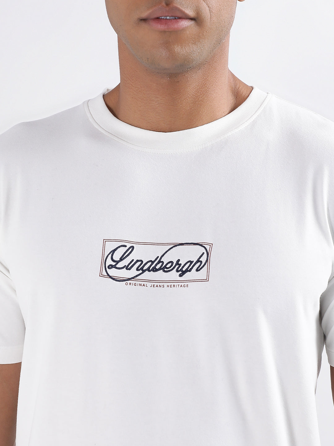 Lindbergh Off White Relaxed Fit T-Shirt