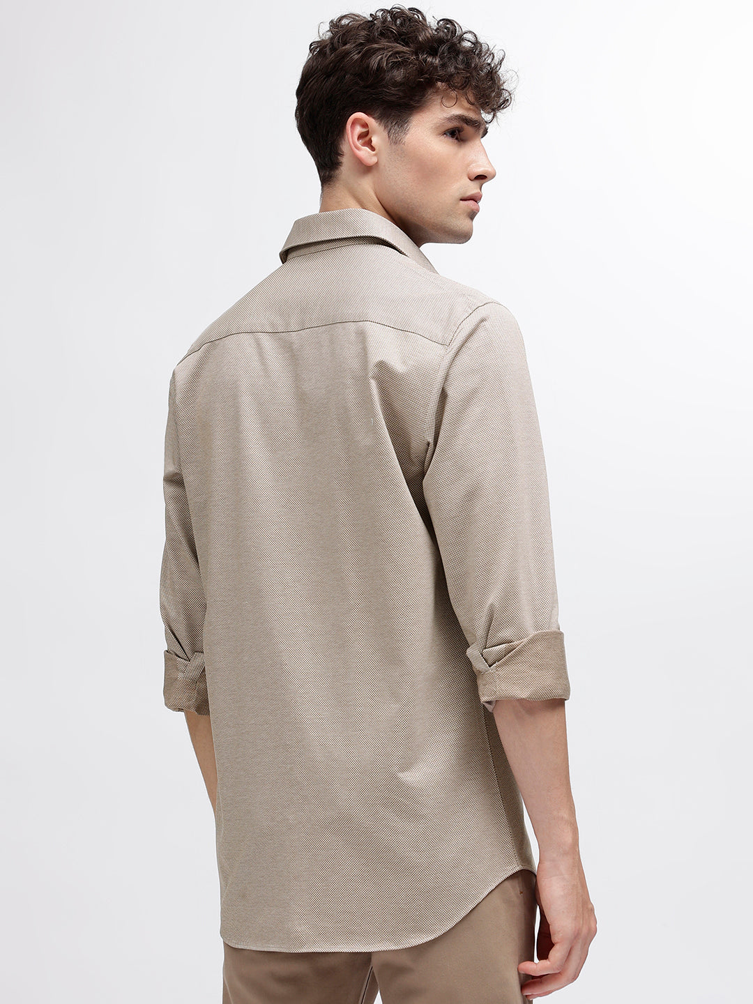 Matinique Beige Regular Fit Placket Shirt