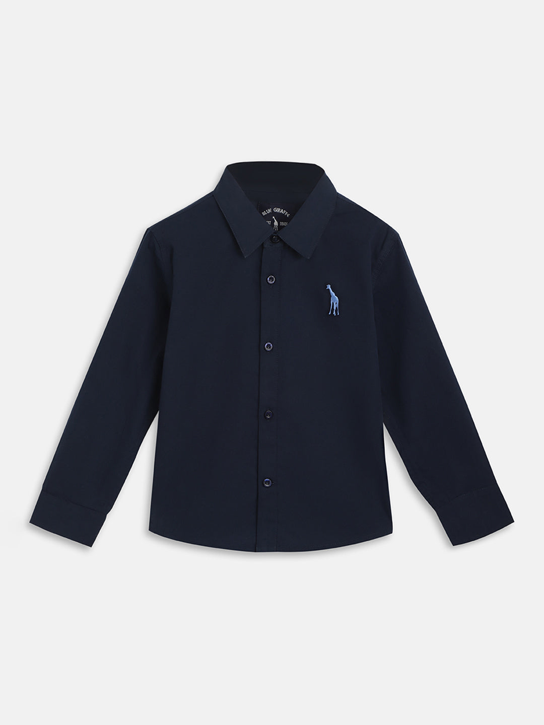 Blue Giraffe Kids Navy Regular Fit Shirt