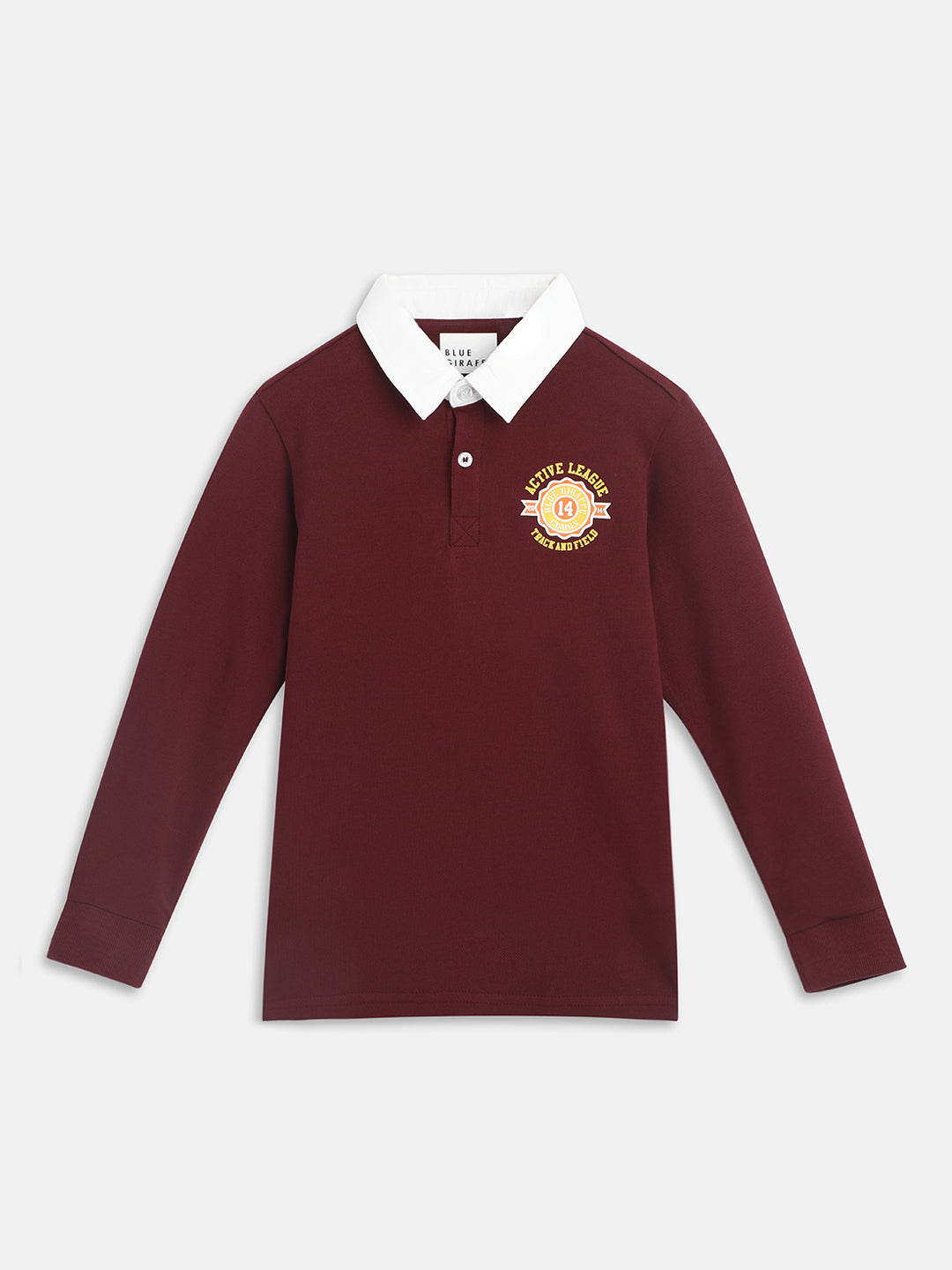 Blue Giraffe Kids Wine Regular Fit Polo T-Shirt