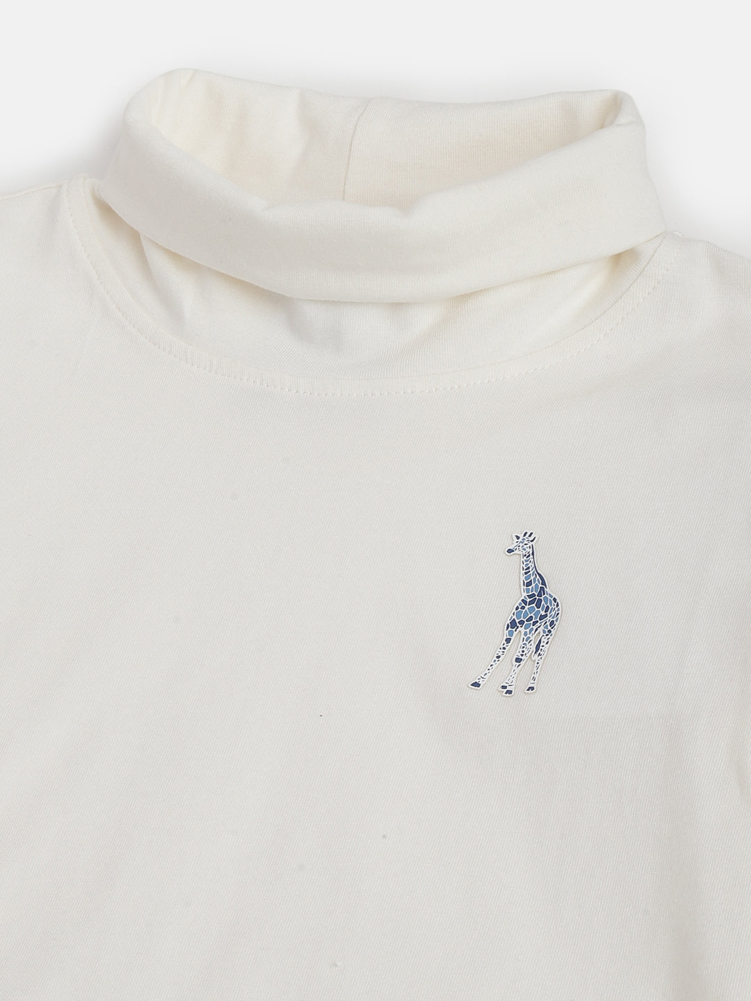 Blue Giraffe Kids Cream Regular Fit T-Shirt