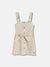 Blue Giraffe Girls Cream Solid Square Neck Dress