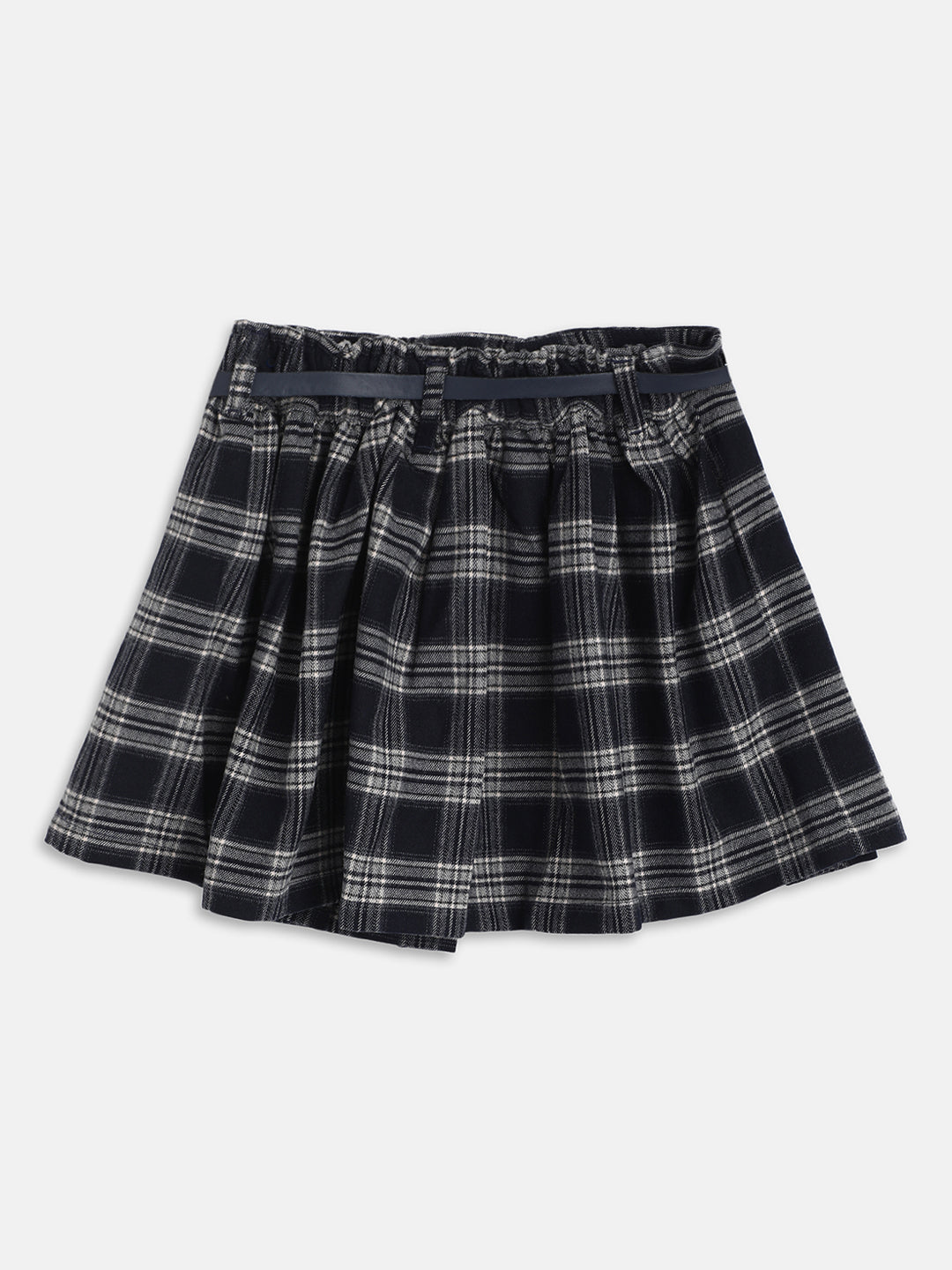 Blue Giraffe Girls Multi Checked Regular Fit Skirt