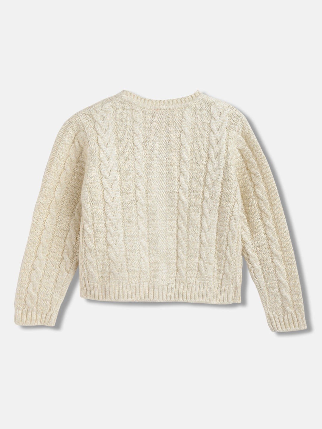 Girls cream shop sweater