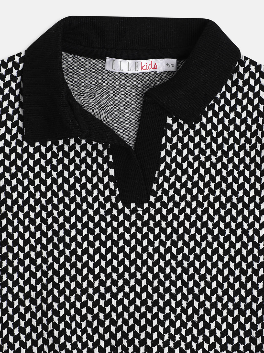 Elle Kids Girls Multi Checked Collar Neck Top