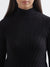 Centre Stage Women Black Printed Collar Sweater