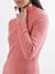 Centre Stage Women Pink Solid Collar Dress