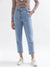 Elle Women Blue Solid Relaxed Fit Jeans