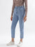 Elle Women Blue Solid Relaxed Fit Jeans