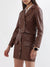 Elle Women Beige Solid Collar Jacket