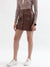 Elle Women Beige Solid Fitted Skirt