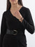 Centre Stage Women Black Solid V Neck Jumpsuit