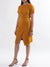 Centre Stage Women Yellow Solid Round Neck Dress