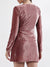 Centre Stage Women Pink Solid V Neck Dress