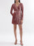 Centre Stage Women Pink Solid V Neck Dress