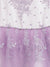 Blue Giraffe Girls Lilac Embroidered Round Neck Dress