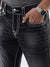 True Religion Men Black Washed Straight Fit Jeans