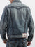 True Religion Men Blue Washed Collar Jacket