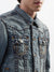 True Religion Men Blue Washed Collar Jacket