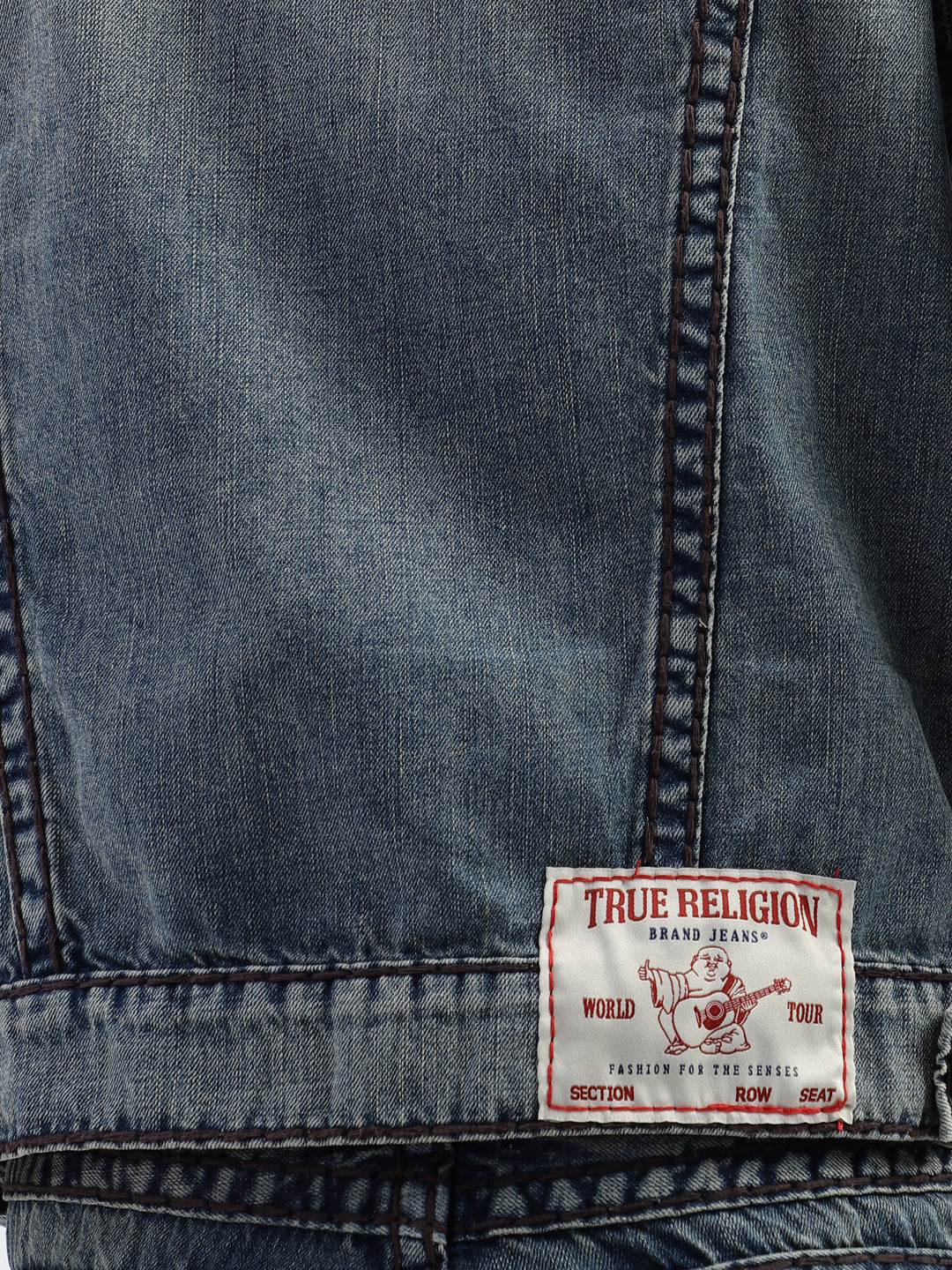 True Religion Men Blue Washed Collar Jacket