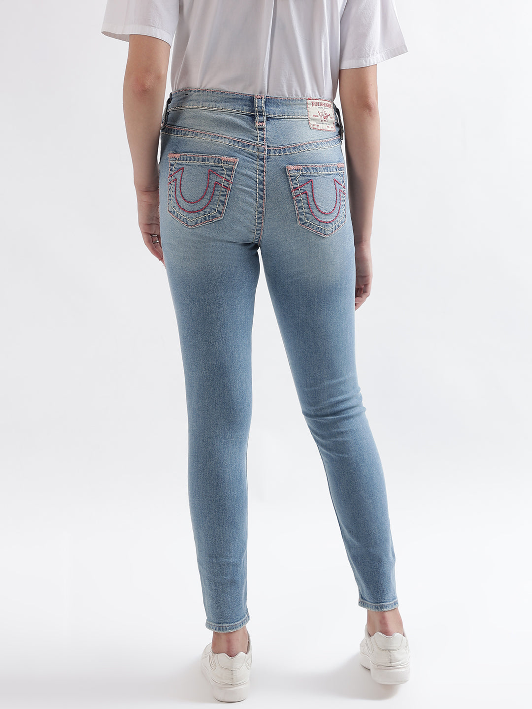 True Religion Women Blue Washed Skinny Jeans