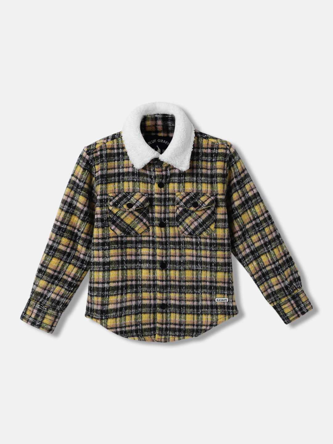 Blue Giraffe Kids Multi Color Fashion Checked Regular Fit Shirt