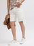 Lindbergh Men White Solid Oversized Mid-Rise Shorts