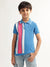 Blue Giraffe Boys Blue Colour blocked Polo Collar Short Sleeves T-shirt