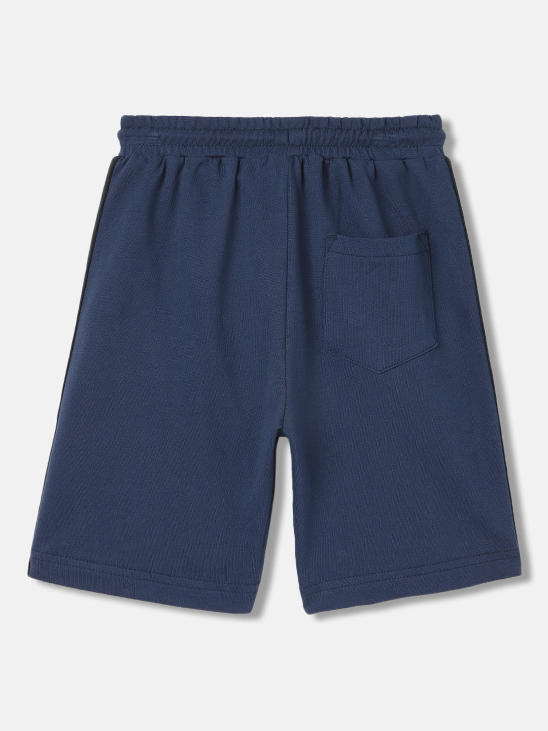 Blue Giraffe Boys Navy Blue Solid Regular Fit Mid-Rise Shorts