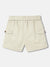 Blue Giraffe Girls Beige Solid Regular Fit Mid-Rise Shorts