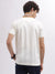 Iconic Men White Solid Band Collar Short Sleeves T-Shirt