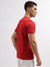 Iconic Men Red Solid Round Neck Short Sleeves T-Shirt