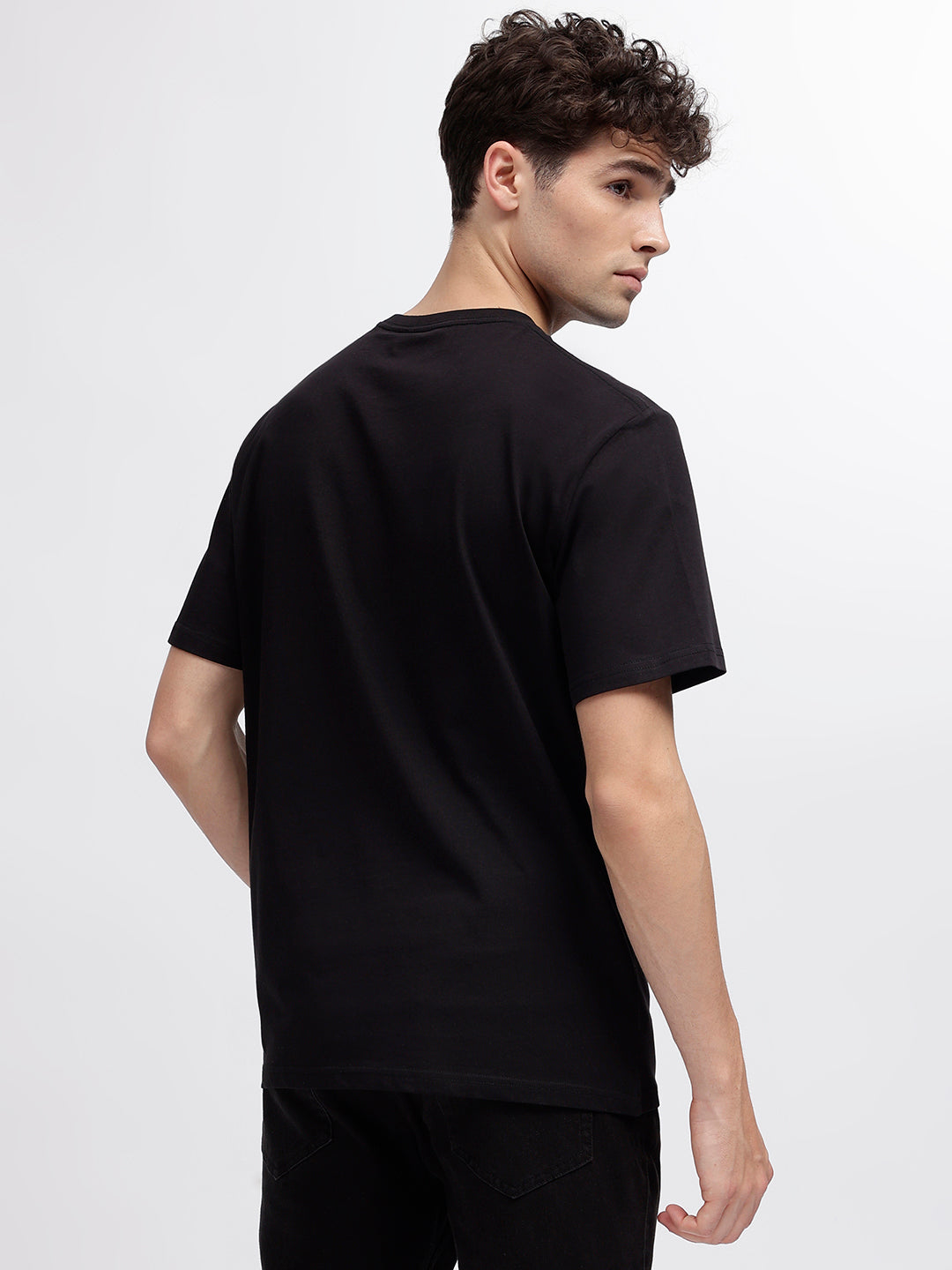 Just Cavalli Black Fashion Logo Regular Fit T-Shirt