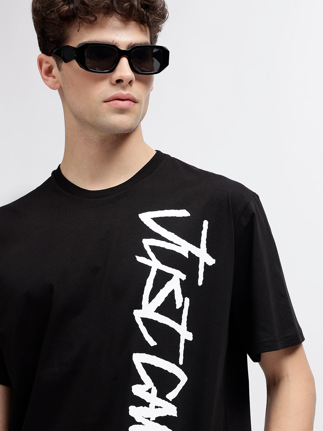 Just Cavalli Black Fashion Logo Regular Fit T-Shirt