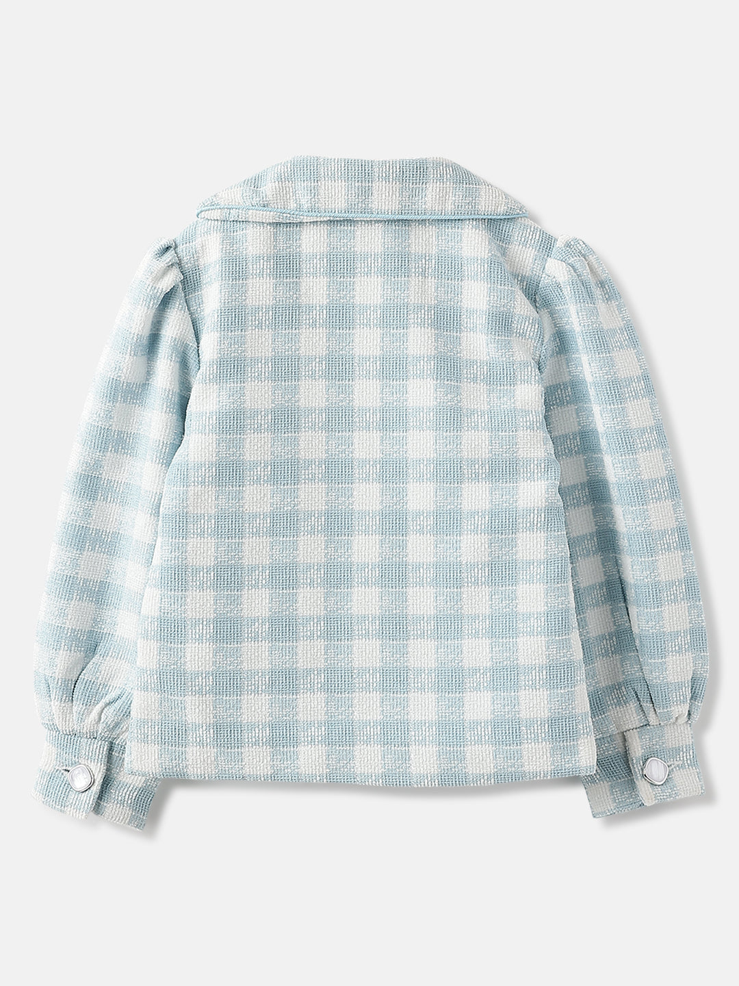 Elle Girls Blue Checked Blazer