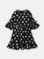 Elle Kids Black Jacquard Round Neck Dress