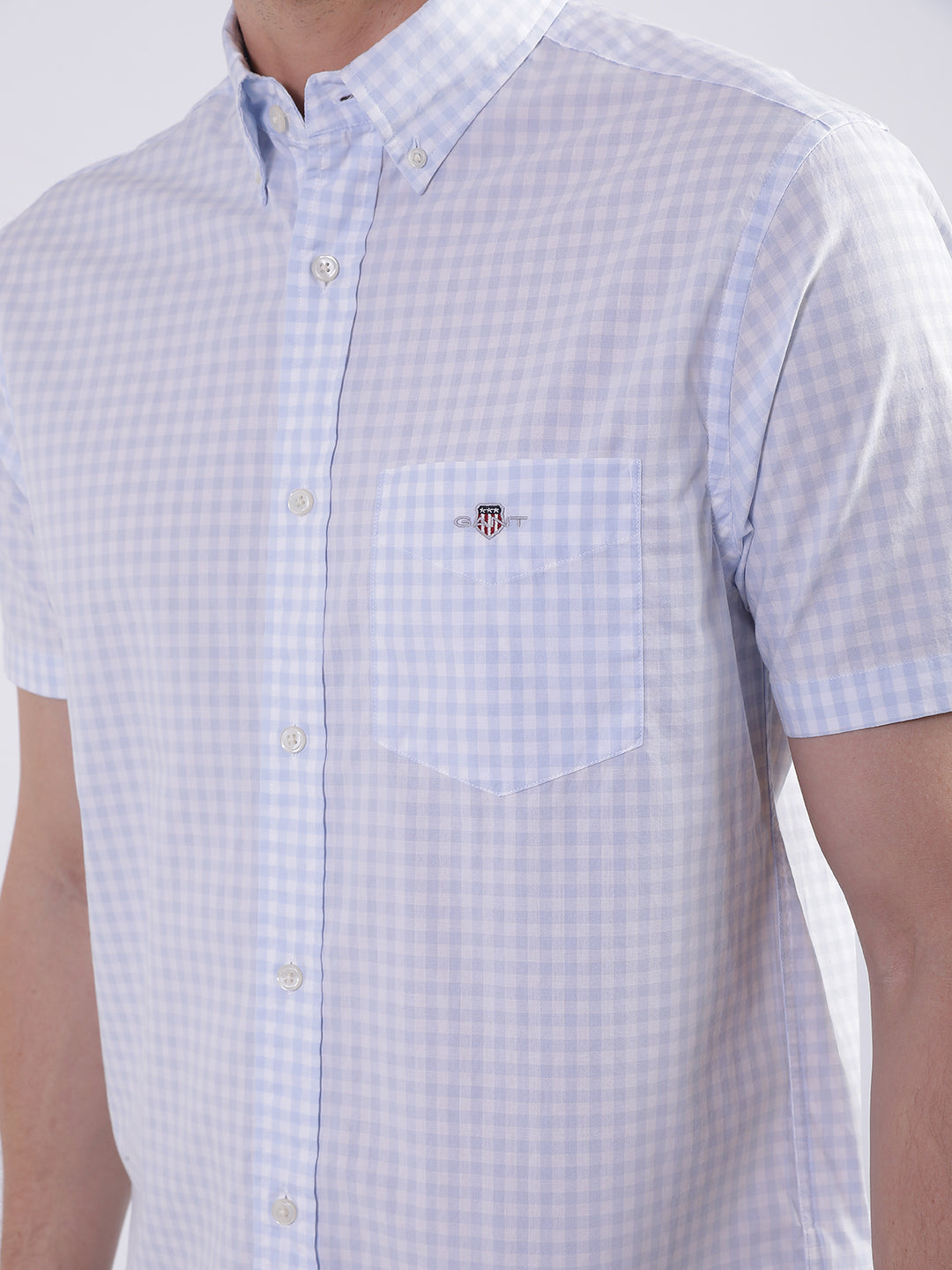 Gant Blue Fashion Checked Regular Fit Shirt