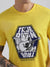 True Religion Safety Yellow Fashion Logo Regular Fit T-Shirt