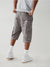 True Religion Men Grey Solid Cargo Shorts