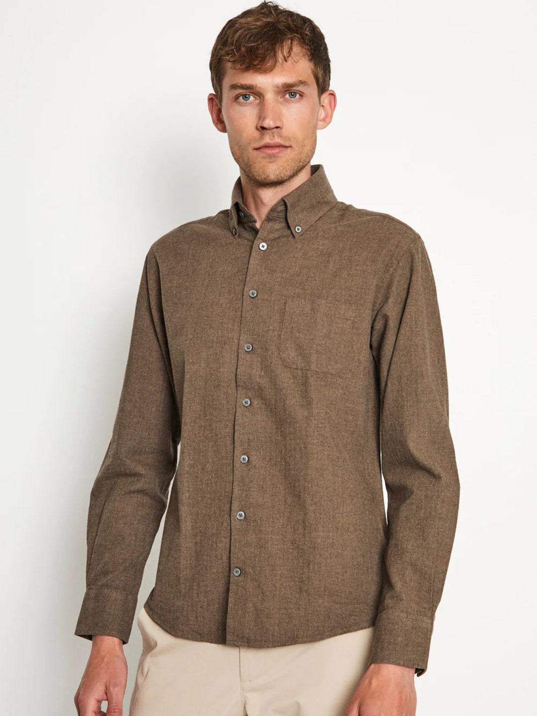 Bruun & Stengade Brown Fashion Regular Fit Shirt