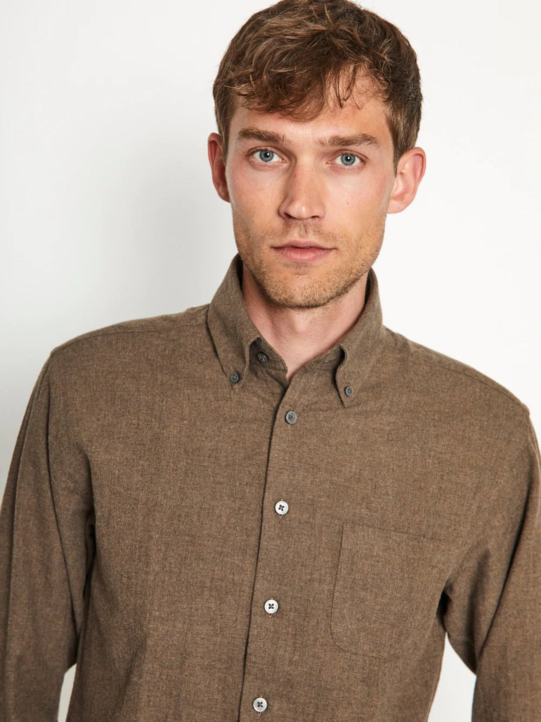 Bruun & Stengade Brown Fashion Regular Fit Shirt