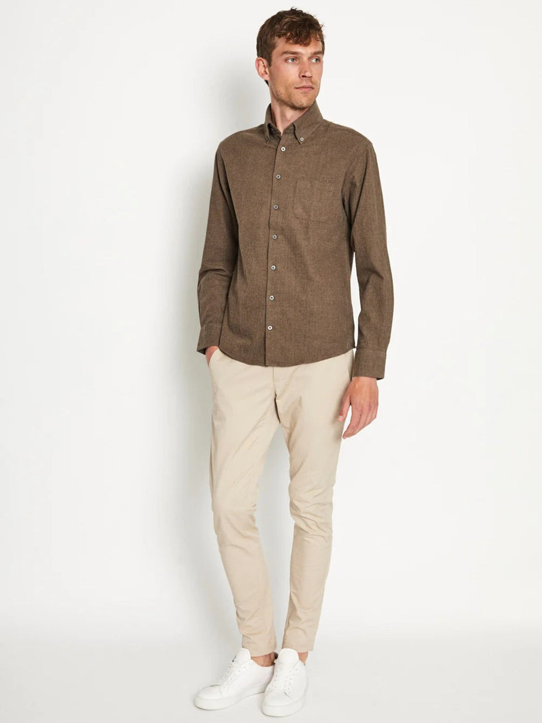 Bruun & Stengade Brown Fashion Regular Fit Shirt