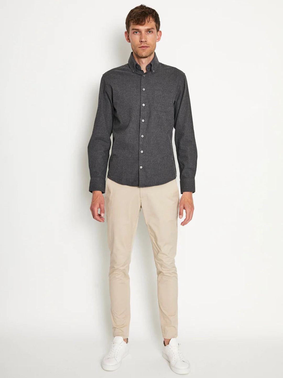 Bruun & Stengade Grey Fashion Regular Fit Shirt