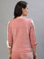 Iconic Women Pink Colorblocked Mock Neck Full Sleeves Sweatshirt