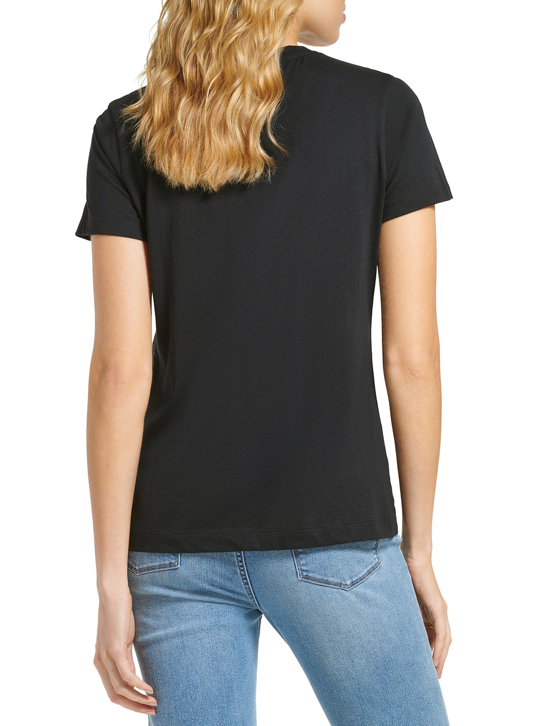 DKNY Women Black Printed Round Neck Short Sleeves T-Shirt